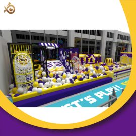 1200m2 Trampoline Park on A LargeRectangular indoor Playground with Slides Ãnd
