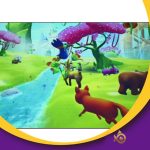 Indoor amusement park floor interactive projection