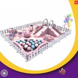 Soft Play Package Kids Pink Slide Indoor Equipment Set