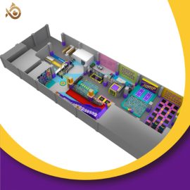 1200㎡Trampoline Theme withSmall High Climbing Rope AmusementEquipment for Market Mall