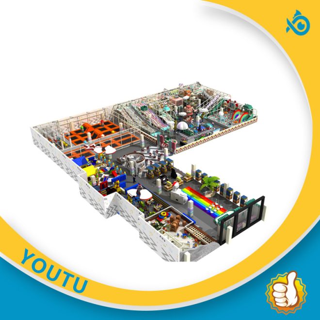 1200 square meter children's playground trampoline naughty castle - Image 3