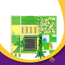 Forest style Kids And Toddler Naughty Castle Green Playground Indoor Equipment Soft Play Playground For Sale