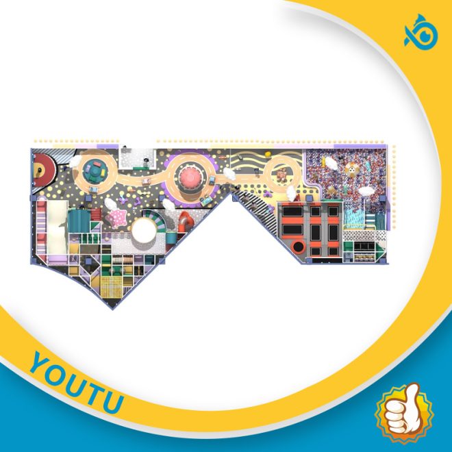 500 square meter children's playground trampoline naughty castle - Image 3